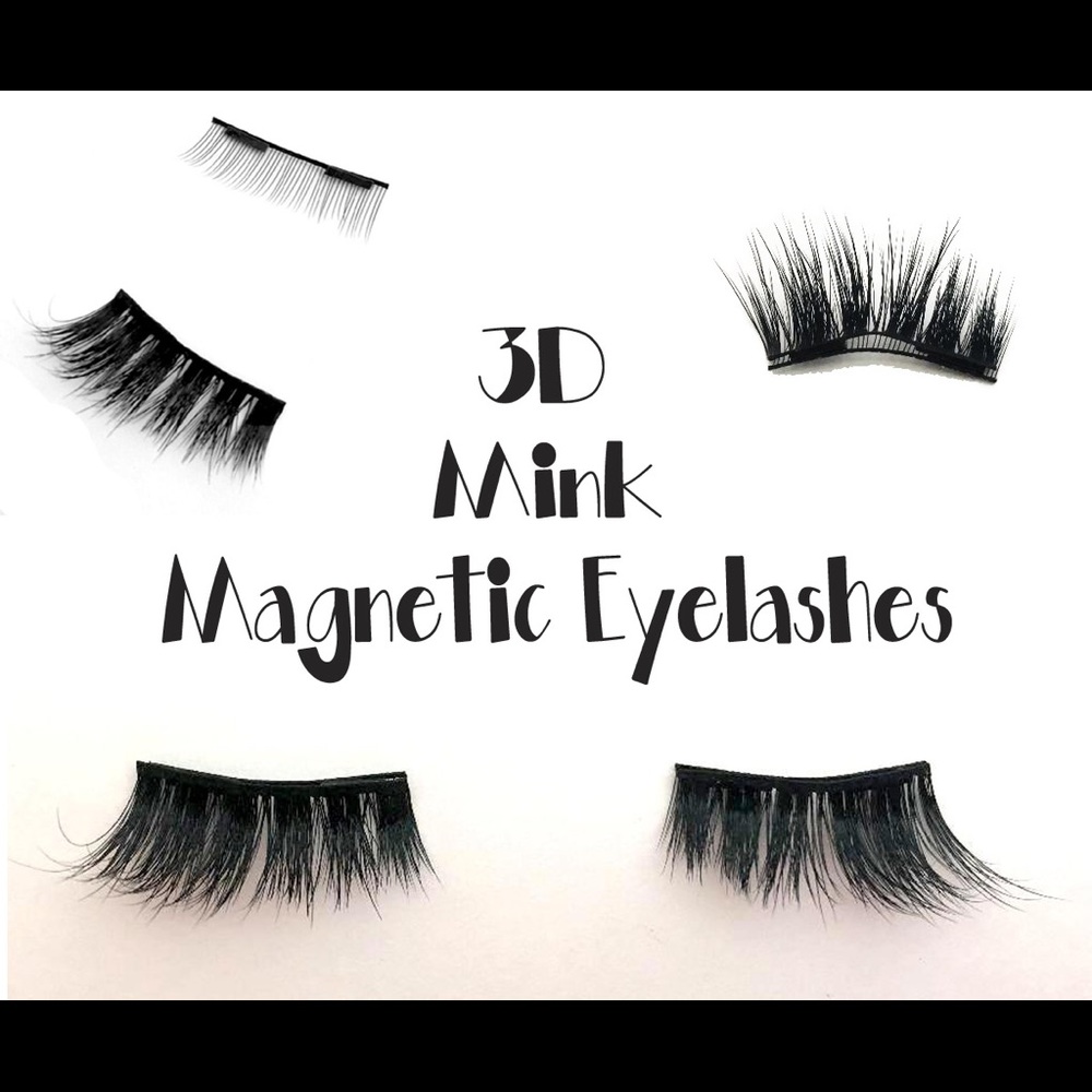 COPY - Handmade 3D Real Mink Magnetic Eyelashes 2 magnets